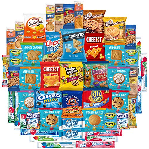 Product Cover Snacks Care Package Mix Variety Pack of Chips, Cookies, Candy, Care Package to Friends and Family (50 Count)