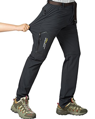 Product Cover Jessie Kidden Men's Outdoor Quick Dry Convertible Hiking Stretch Cargo Pants #818-Dark Grey,36