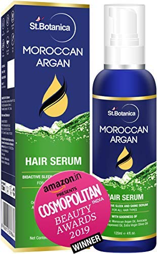 Product Cover St.Botanica Moroccan Argan Hair Serum - Nourishing and Frizz Control Serum (With USDA Organic Argan Oil) 100ml