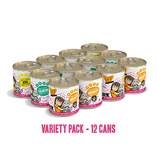Product Cover Weruva Best Feline Friend (B.F.), Variety Pack, Big Feline Feast, Wet Cat Food, 10oz Cans (Pack of 12)