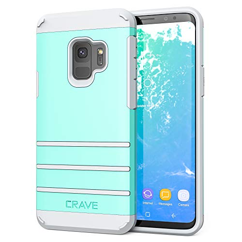 Product Cover S9 Case, Crave Strong Guard Protection Series Case for Samsung Galaxy S9 - Mint/Grey