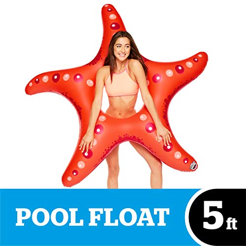 Product Cover BigMouth Inc Giant Starfish Pool Float, Big Star Pool Tube, UV Fade Resistance, Patch Kit Included