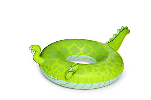 Product Cover BigMouth Inc. Giant T-Rex Pool Tube, Green Fun Inflatable Pool Float