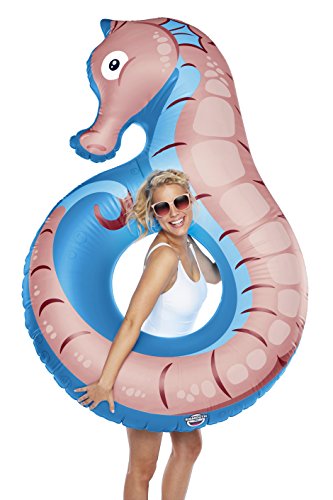 Product Cover BigMouth Inc Giant Seahorse Pool Float, Funny Inflatable Vinyl Summer Pool or Beach Toy, Patch Kit Included