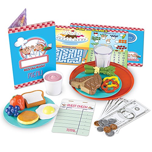 Product Cover Learning Resources Serve It Up! Play Restaurant, Pretend Restaurant Set, 35 Pieces, Ages 3+