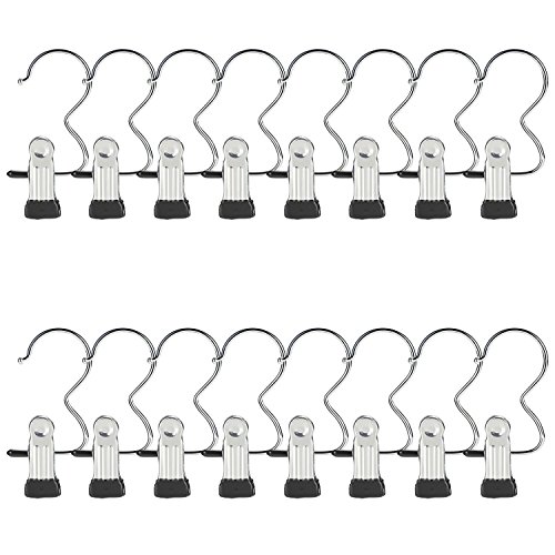 Product Cover Brajttt 16 PCS Laundry Hook Boot Hanging Hold Clips Portable Hanging Hooks Home Travel Hangers Clothing Clothes Pins