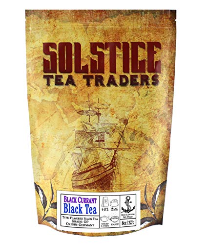 Product Cover Blackcurrant Loose Leaf Black Tea (8-Ounce Bulk Bag), Makes 100+ Cups of Fruit-Flavored Black Currant Tea