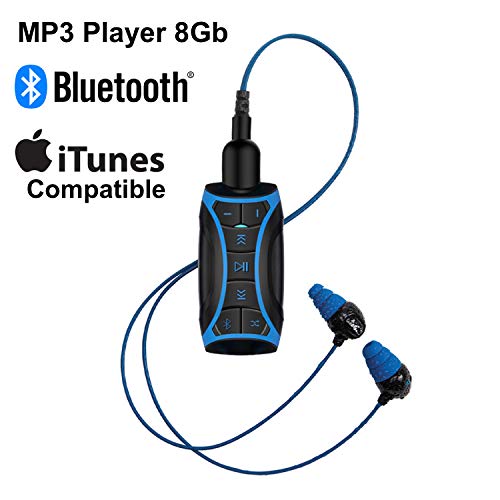 Product Cover H2O Audio Stream 2 100% Waterproof MP3 Music Player with Bluetooth and Underwater Headphones for Swimming Laps, Watersports, Short Cord, 8GB