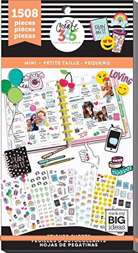 Product Cover me & my BIG ideas Sticker Value Pack for Mini Planner - The Happy Planner Scrapbooking Supplies - Icons Theme - Multi-Color & Gold Foil - Great for Projects & Albums - 30 Sheets, 1508 Stickers Total