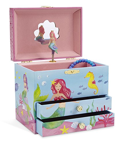 Product Cover Jewelkeeper Mermaid Musical Jewelry Box, Underwater Design with Two Pullout Drawers, Over The Waves Tune