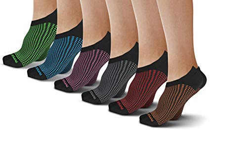 Product Cover Physix Gear Sport No Show Socks with No Slip Liner Grip for Men & Women - Sweat Resistant for Sneakers Flats Boat Shoes Loafers & Casual - Invisible Low Cut (3 Pairs Blk Pnk)
