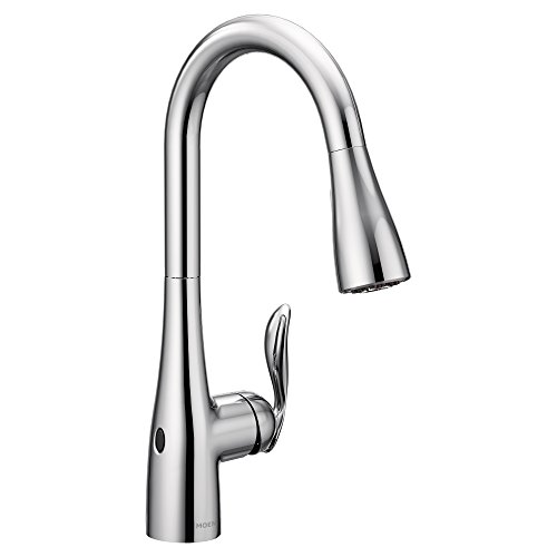 Product Cover Moen 7594EWC Arbor Motionsense Wave Touchless One-Handle Pulldown Kitchen Faucet Featuring Power Clean, Chrome