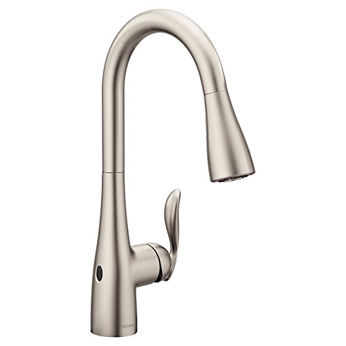 Product Cover Moen 7594EWSRS Arbor Motionsense Wave Sensor Touchless One-Handle Pulldown Kitchen Faucet Featuring Power Clean , Spot Resist Stainless