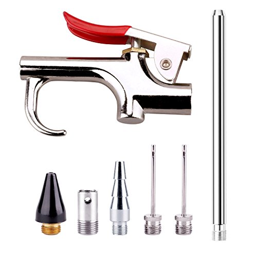 Product Cover WYNNsky Air Blow Gun Accessory Kit with 5 Interchangeable Nozzles - 7 Pieces Air Compressor Tools Kit