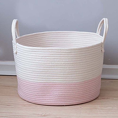 Product Cover Toys Storage Basket Extra Large Woven Rope Baskets with Handles for Blankets,Clothes,Towels Laundry Basket Nursery Organizer Bins