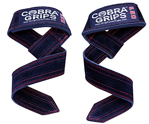 Product Cover Lifting Straps Suede Leather Deadlift by Cobra Grips Weightlifting Wrist Support Straps for Men & Women Wraps Heavy Duty Powerlifting Grip Hooks Padded Neoprene