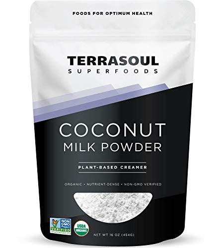 Product Cover Terrasoul Superfoods Organic Coconut Milk Powder, 16 Oz - Plant-Based Creamer | Keto Friendly