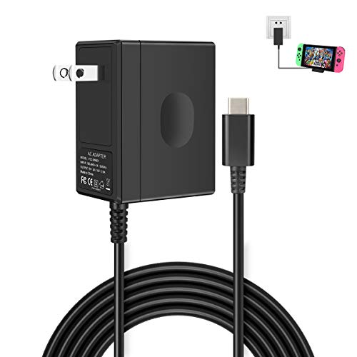 Product Cover Nintendo Switch AC Power Adapter. YTEAM Fast USB Type C PD Charger Power Supply for Nintendo Switch. 5FT(1.5M) Power Cord and Type C Fast Charging Kit for N-Switch Dock / Pro Controller and Support TV Model.