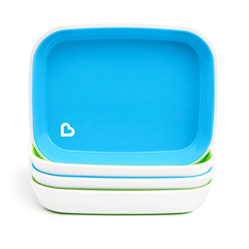 Product Cover Munchkin Splash 4 Piece Toddler Plates, Blue/Green