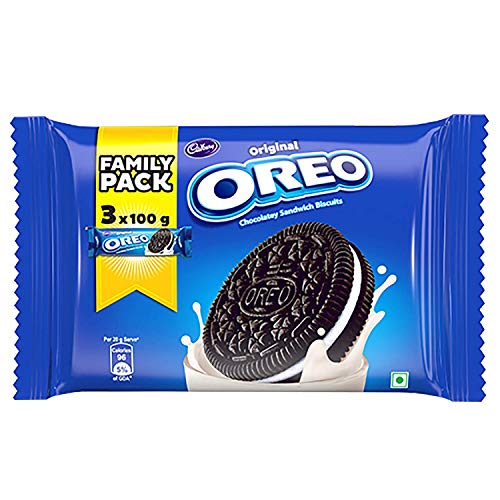 Product Cover Cadbury Oreo Vanilla Crème Biscuit Family Pack, 300 gm (Pack of 4)