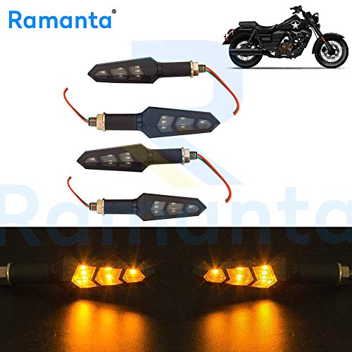 Product Cover Ramanta® 4Pcs 6LED Motorcycle Bike Turn Signal Indicator Light Turning Lamp 12V for UM All Bikes