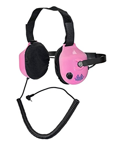 Product Cover Race Day Electronics Pink Behind The Ear Headphones/Earphones Noise Cancelling Headset for Racing Scanners
