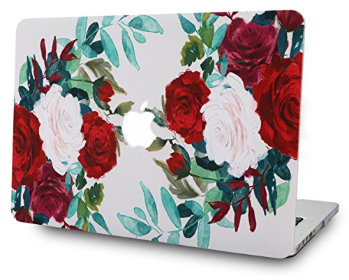 Product Cover LuvCase Laptop Case for MacBook Air 13 Inch A1466 / A1369 (No Touch ID) Rubberized Plastic Hard Shell Cover (Flower 25)
