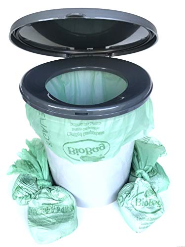 Product Cover Portable Toilet Bags - Compostable Portable Toilet Liner Bags Containing Liquid and Odor Absorbent Organic Media - by Dry John (Portable Bucket Toilet Not Included)