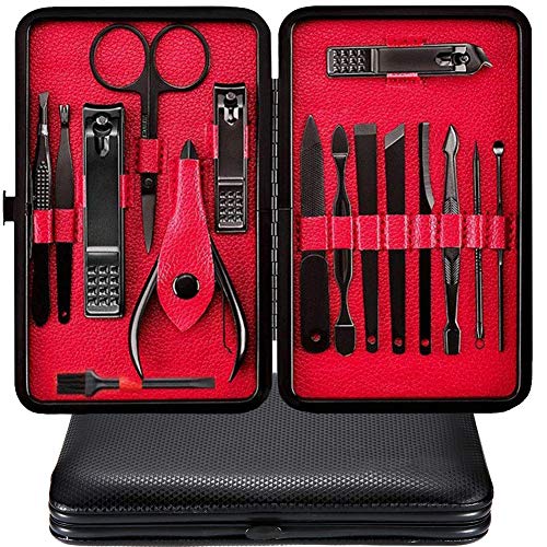 Product Cover Manicure Pedicure Set Nail Clippers-Buluri Stainless Steel Manicure Set with Travel Case for Men and Women (16 Pcs)