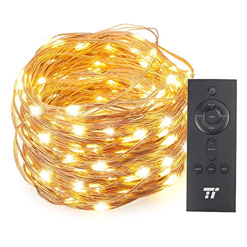 Product Cover TaoTronics 66ft 200 LED String Lights with RF Remote Control, Christmas Decorations Lights with Multiple Lighting Modes, Super Soft Copper Wire Waterproof for Outdoor & Indoor Decorative Lights
