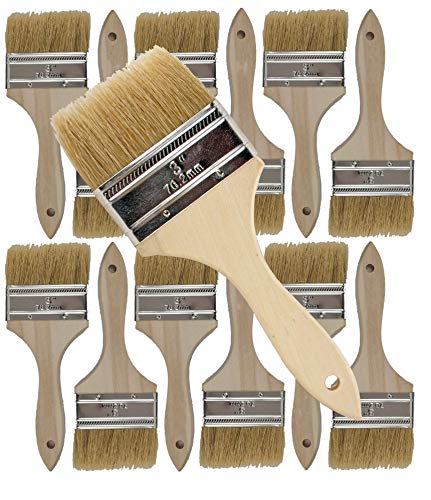 Product Cover Pro Grade - Chip Paint Brushes - 12 Ea 3 Inch Chip Paint Brush
