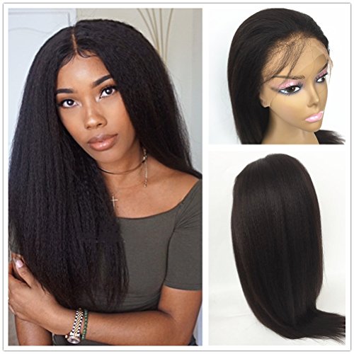 Product Cover JYL Hair Italian Yaki 360 Lace Frontal Wig Pre Plucked Bleached Knots 150% Density Lace Front Human Hair Wigs For Women 360 Lace Wig Lace Front Wigs Human Hair with Baby Hair (12
