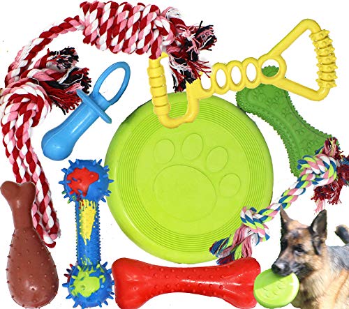 Product Cover Jalousie Chew Toy Natural Rubber chew Toy for Interactive Play Toy Ball Rope Rubber Value Set for Small to Medium Breed Dog mutt Puppy