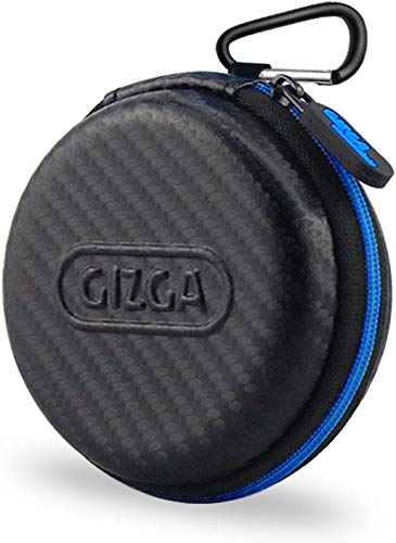 Product Cover Gizga Essentials Earphone Case - Multi Purpose Pocket Storage Travel Organizer Case for Earphone, Pen Drives, Memory Card, Data Cable - Carbon Fibre (Black)