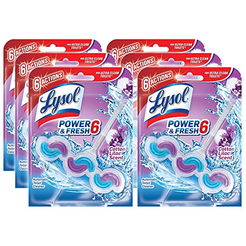 Product Cover Lysol Power & Fresh 6 Automatic Toilet Bowl Cleaner,Cotton Lilac, 6ct