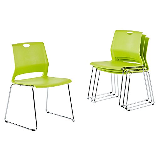 Product Cover Sidanli Stacking Chairs for Business, Modern Dining Chairs for Home-Green (Set of 4)