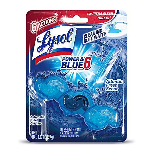 Product Cover Lysol Power & Blue 6 Automatic Toilet Bowl Cleaner, Atlantic Fresh ( Pack Of 6 )
