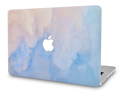 Product Cover LuvCase Laptop Case for MacBook Air 13 Inch A1466 / A1369 (No Touch ID) Rubberized Plastic Hard Shell Cover (Blue Mist)
