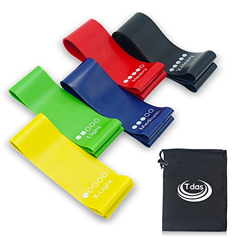 Product Cover Tdas Resistance Stretch Latex Band Set for Exercise, Legs, Gym, Workout (Multicolour)