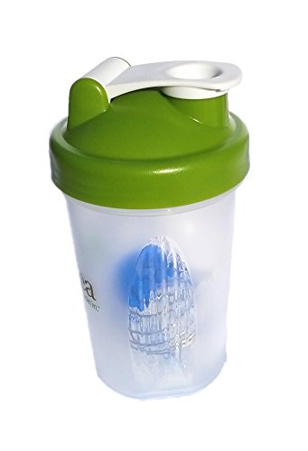 Product Cover Protein Shaker Bottle w/Metal Ball,16oz BPA Free Classic Loop Top (Single)