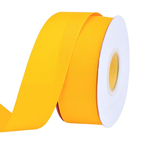 Product Cover Ribest 1-1/2 inch 25 Yards Solid Grosgrain Ribbon Per Roll for DIY Hair Accessories Scrapbooking Gift Packaging Party Decoration Wedding Flowers Maize