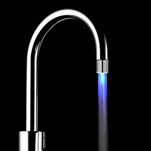 Product Cover Sanikart Lightweight Temperature Sensor RGB Water Faucet Tap Glow Shower LED Light for Kitchen Bathroom (Blue)