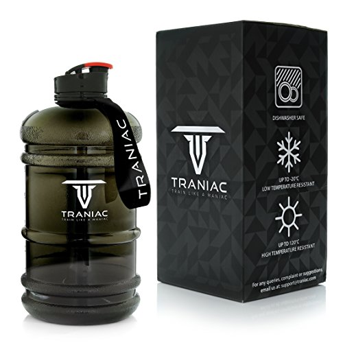 Product Cover TRANIAC - Train Like A Maniac Leakproof Dishwasher Safe Lightweight Portable Tritan Water Bottle for Gym, Running, Training (2.2 Litre, Extra Large)