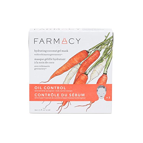 Product Cover Farmacy Hydrating Coconut Gel Natural Face Mask - Oil Control (Carrot) 3 Pack