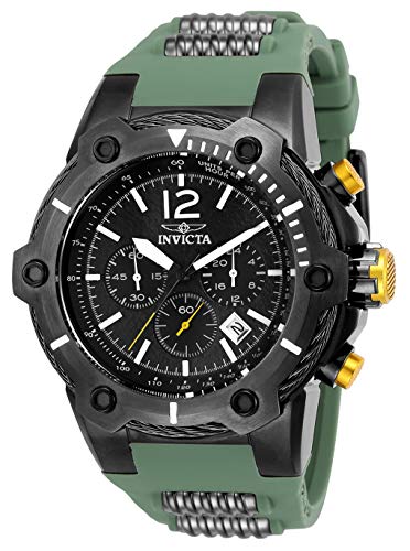 Product Cover Invicta Men's Bolt Stainless Steel Quartz Watch with Polyurethane Strap, Green, 23.5 (Model: 25471)