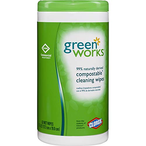 Product Cover Green Works Compostable Cleaning Wipes, 62 Count (30380)