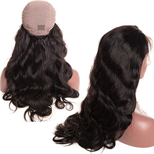 Product Cover Glueless Body Wave Lace Front Wigs 18 inch Unprocessed Brazilian Virgin Human Hair Wig Pre Plucked Natural with Baby Hair Wig for Black Women