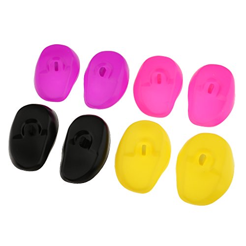 Product Cover Baoblaze 4 Pairs Silicone Ear Cover Hair Dye Coloring Shield Cap Protects Ear from Dryers Irons Chemicals