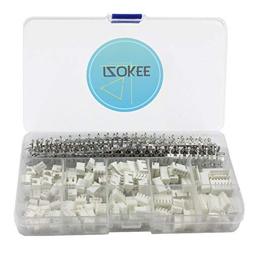 Product Cover IZOKEE 460pcs JST Connector Kit with 2.54mm JST-XH 2/3/4/5/6 Pin Housing Female and Male Connector Plug, 2.54mm Female Pin Terminal Connector