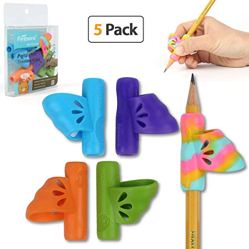 Product Cover Butterfly Pencil Grips, Firesara New Updated Original Ergonomic Handwriting Correction Finger Assorted Pencil Grip for Righties Kids Children Preschoolers Adults or Special Needs